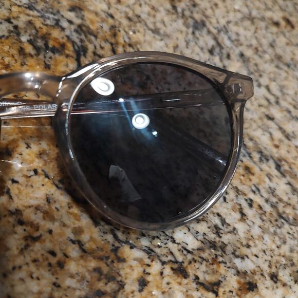 Cotton On Lorne Polarized Sunglasses Mens Gray Transparent Round Frame UV Cal 3 - Picture 12 of 14